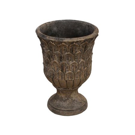 CHEUNGS Cheungs 5103 Round Cement Pot with Lotus Leaf Design 5103
